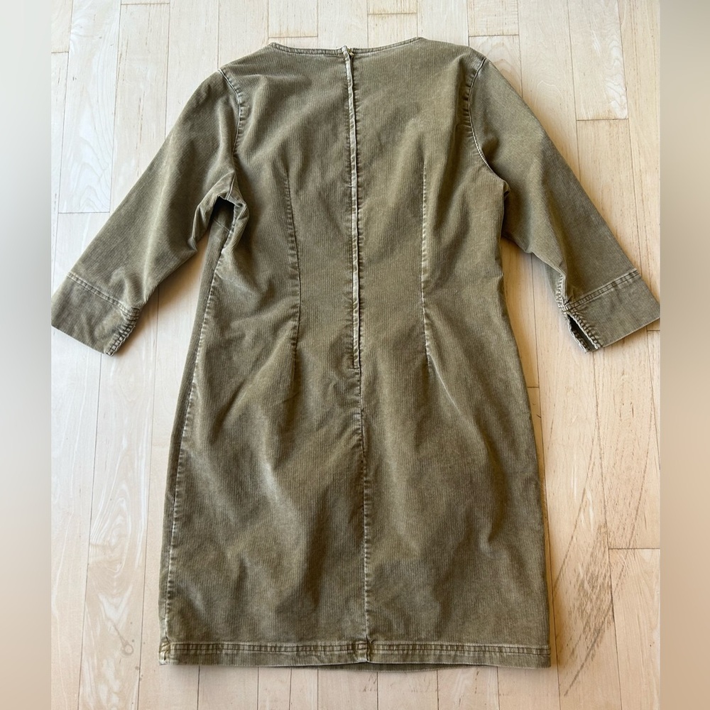 The Territory Ahead Women’s Corduroy Khaki Beige Dress with Pockets Size 10 - Picture 2 of 13
